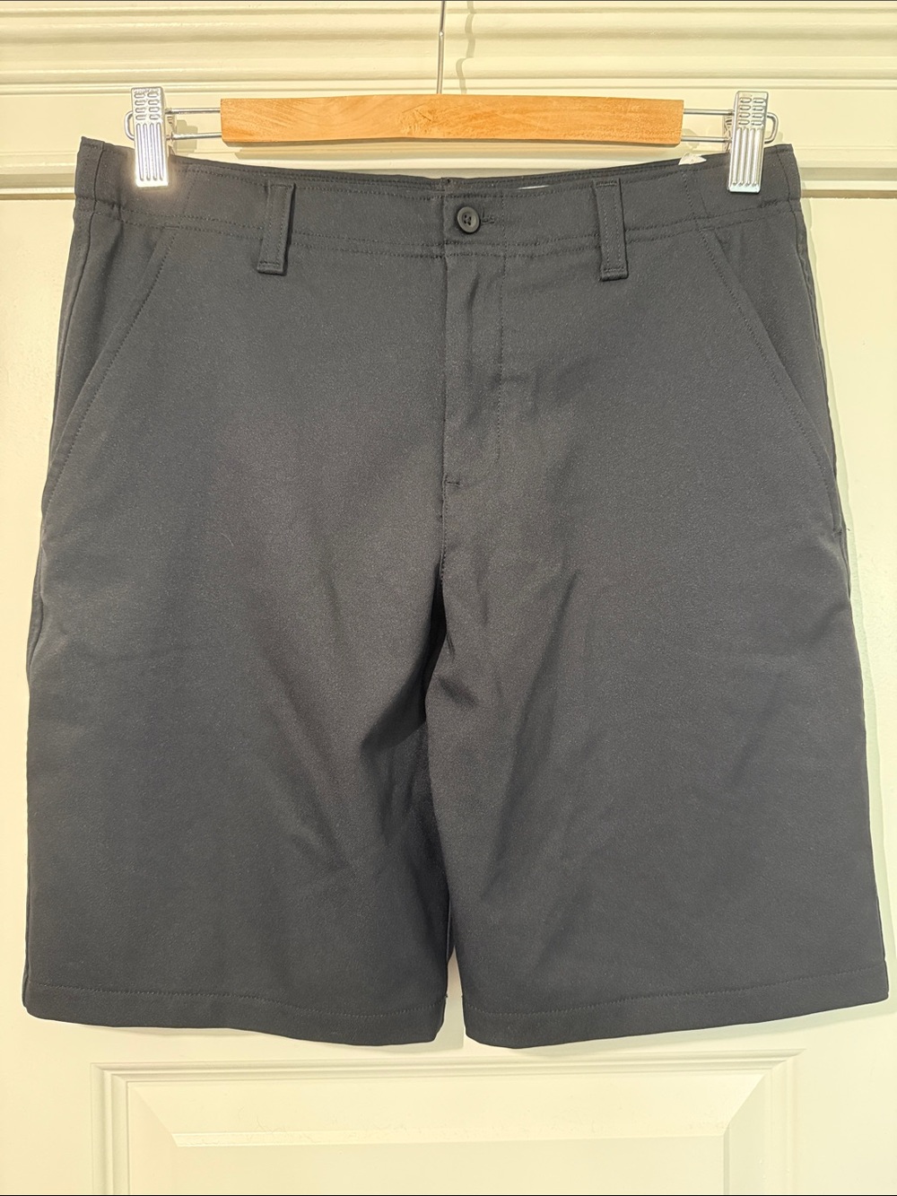 Under Armour Black Boys' Performance Flat-Front Shorts